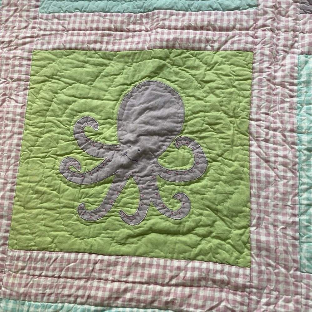The Company Store Quilt Girls Mermaid Sea World Queen Multicolor